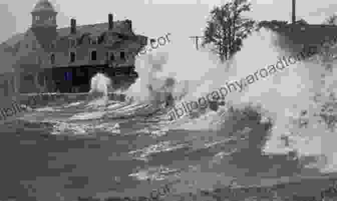 A Black And White Photograph Of The Great Hurricane Of 1938, Showing Towering Waves Crashing Ashore Sudden Sea: The Great Hurricane Of 1938