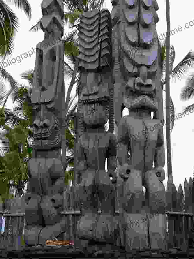 A Collection Of Vintage Tiki Sculptures Displayed In A Gallery, Showcasing The Diverse Styles And Craftsmanship Of Waikiki Tiki Art. Waikiki Tiki: Art History And Photographs