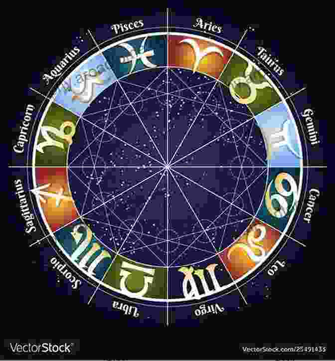 A Detailed Illustration Of The Zodiac Wheel, Showcasing The Twelve Astrological Signs And Their Celestial Alignments. The 360 Degrees Of The Zodiac