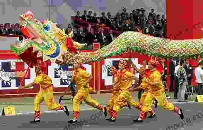 A Group Of People Performing A Traditional Chinese Dragon Dance In Hong Kong. Tales Of Old Hong Kong