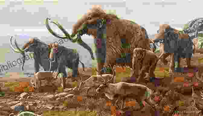 A Towering Woolly Mammoth Roams The Icy Plains Of The Pleistocene Epoch. Survivors: The Animals And Plants That Time Has Left Behind (Text Only)