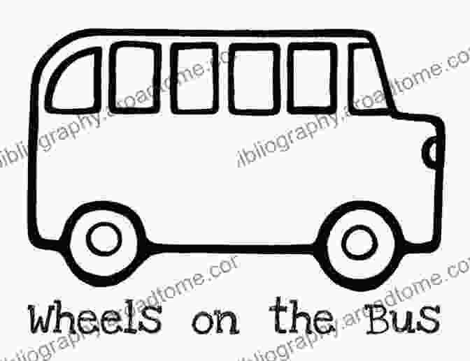 A Vibrant Illustration From The Wheels On The Bus Bus Colouring In, Showing Children Colouring The Bus And Its Passengers. The Wheels On The Bus: Bus Colouring In