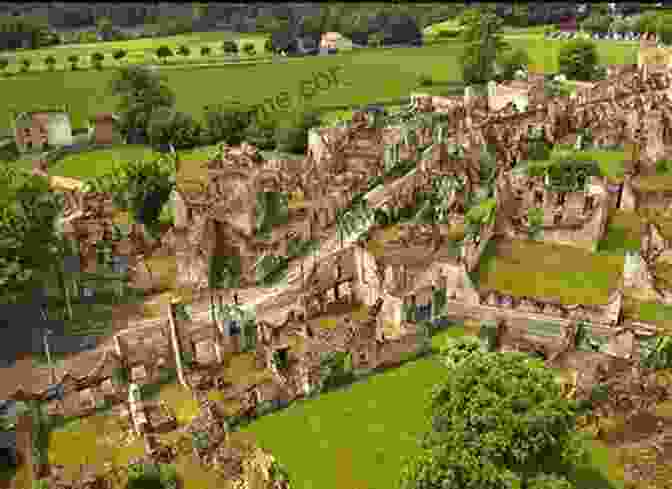 Aerial View Of The Ruined Village Of Oradour Sur Glane After The Massacre Oradour: The Massacre And Aftermath (Battleground South West France)