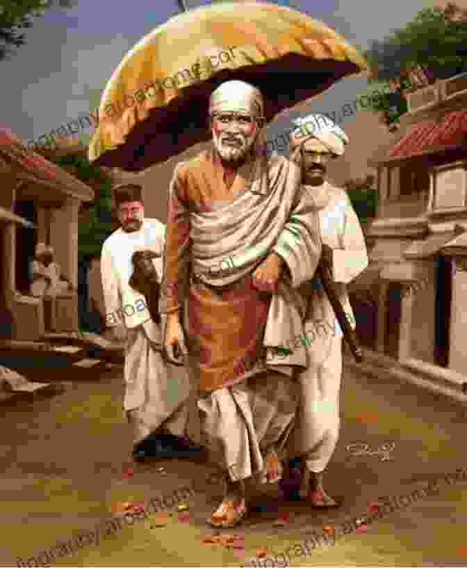 An Illustration Depicting The Healing Power Of Shirdi Sai Baba, With A Radiant Halo Around His Figure Shirdi Sai Baba S Answers To Your Questions: Sai Baba Answers