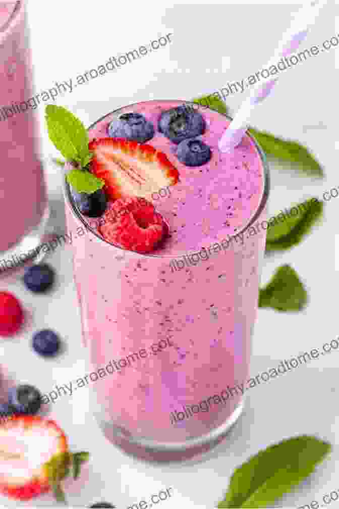 Energizing Berry Smoothie With Mixed Berries, Plain Yogurt, Honey, And Orange Juice Smoothies For Runners: Healthy Smoothie Recipes For Running And Workout Training