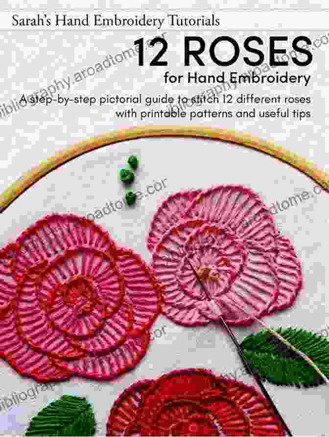 Sarah Hand Embroidery Patterns Book Cover Featuring A Vibrant Floral Design Hand Embroidery Stitches With Patterns: Pattern Book1 (Sarah S Hand Embroidery Patterns)