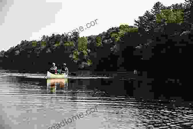 Thoreau Paddling His Canoe Through A Tranquil Stretch Of The Merrimack River. A Week On The Concord And Merrimack Rivers