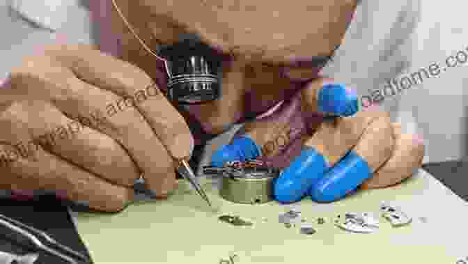 Watchmaker Working On A Timepiece The Watch Clock Makers Handbook Dictionary And Guide